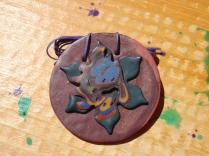 polymer clay pendant