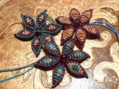 macrame flower bracelets