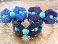 Macramé Bracelets with turquoise beads